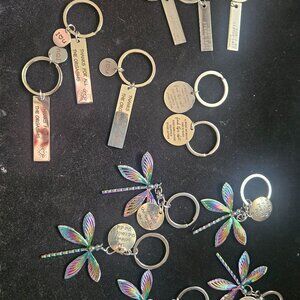 Funny & Inspirational Keychain Lot Dragonfly Mom Humor Novelty Key Rings Gift